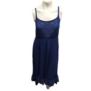 Torrid Embroidered High Low Sleeveless Dress Wmns SZ Medium Boho Western Peasant